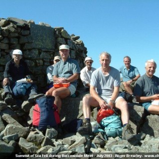 Chamois Club at the summit of Scafell 2003