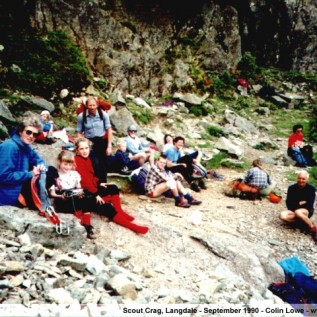 A blast from the past! Chamois Club at Scout Crag 1990!